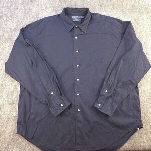 Polo Ralph Lauren Marlowe Shirt 2XL Blue Solid Stretch Long Sleeve Point Collar